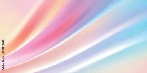 A vibrant abstract background features colorful gradient waves and motion blur texture in a bright rainbow design of pink, purple, and blue lines for a modern art wallpaper backdrop
