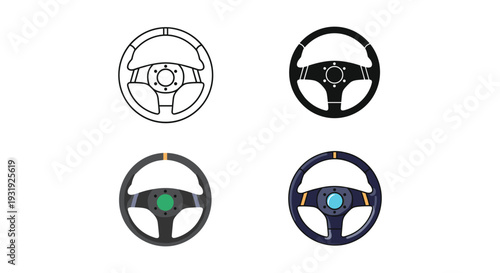 Evolution of modern car steering wheels with advanced features and designs