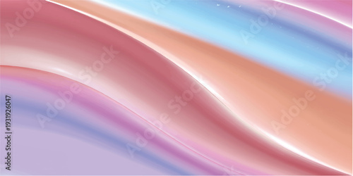 Elegant 3d illustration of smooth flowing silk waves with a soft pink and purple satin texture design for an abstract light fabric backdrop wallpaper pattern