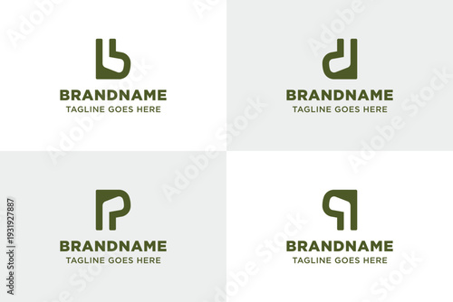 Letter B D P Q Golf Club Logo, symbolizing precision, focus, and competitive excellence