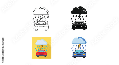 Weather conditions affecting different types of vehicles on the road