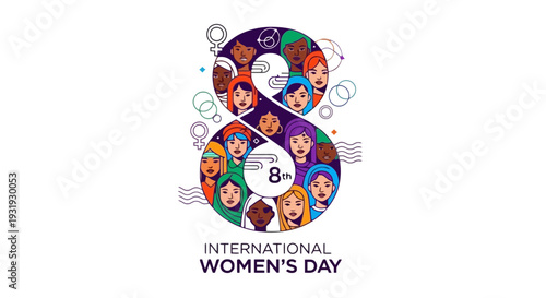 International Women's Day 8 March Poster