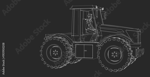 Фотография tractor graphic sketch 3d illustration