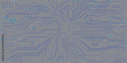 Abstract circuit board on technology dark blue background.  digital tech bg. Electronics and computer technology concept.  Futuristic blue circuit board background. Minimal vectori llustration
