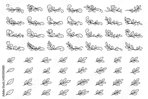 Floral line art designs for decoration and crafting in various styles and patterns suitable for different uses and projects