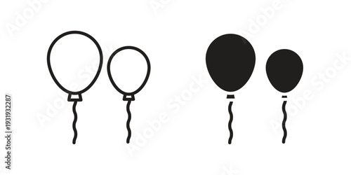 Balloons icon Symbol for App and Web UI Design Vectors