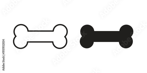 Bone icon Symbol for App and Web UI Design Vectors