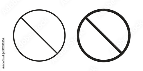 Blocked icon Symbol for App and Web UI Design Vectors