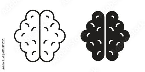 Brain icon Symbol for App and Web UI Design Vectors