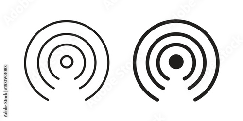 Broadcast icon Symbol for App and Web UI Design Vectors