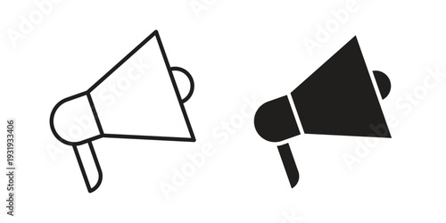 Bullhorn icon Symbol for App and Web UI Design Vectors