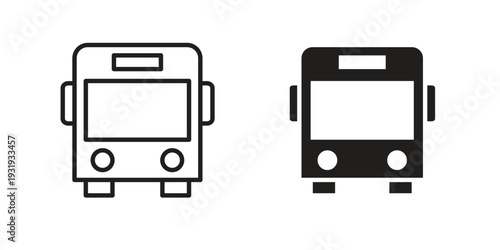 Bus icon Symbol for App and Web UI Design Vectors