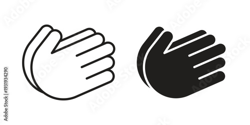 Clap icon Symbol for App and Web UI Design Vectors
