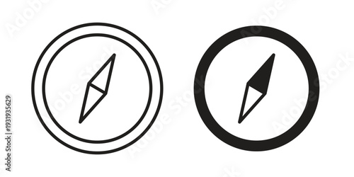 Compass icon Symbol for App and Web UI Design Vectors