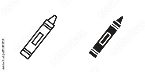 Crayon icon Symbol for App and Web UI Design Vectors