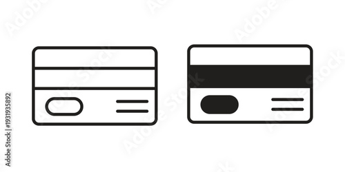 Credit card icon Symbol for App and Web UI Design Vectors