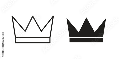 Crown icon Symbol for App and Web UI Design Vectors