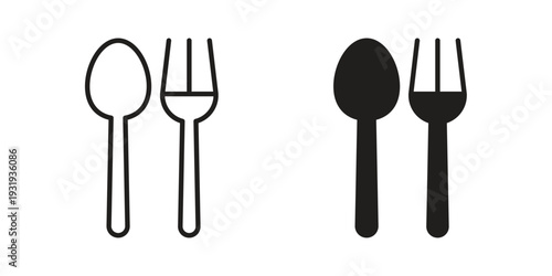 Cutlery icon Symbol for App and Web UI Design Vectors