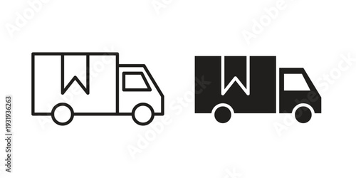 Delivery icon Symbol for App and Web UI Design Vectors