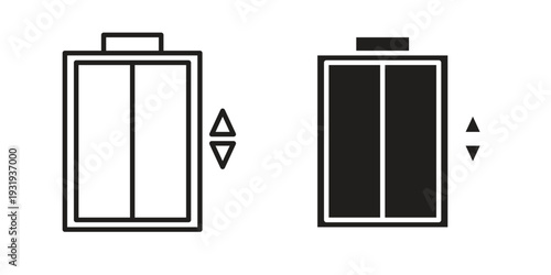 Elevator icon Symbol for App and Web UI Design Vectors