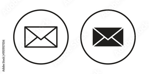 Email button icon Symbol for App and Web UI Design Vectors