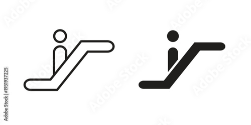 Escalator icon Symbol for App and Web UI Design Vectors