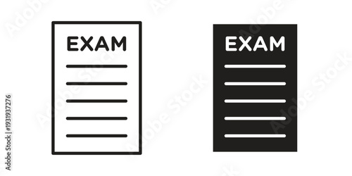 Exam icon Symbol for App and Web UI Design Vectors