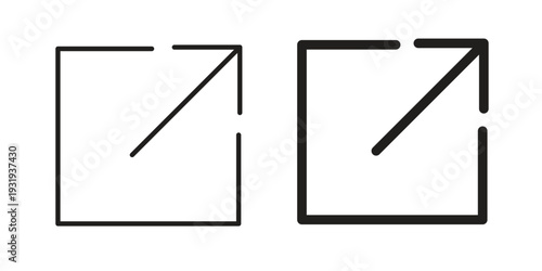 External link icon Symbol for App and Web UI Design Vectors