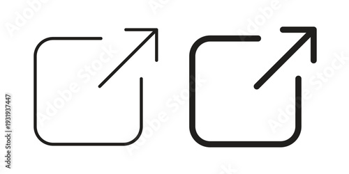 External link icon Symbol for App and Web UI Design Vectors