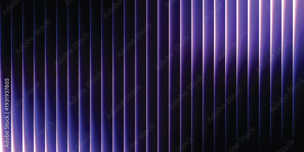 Fototapeta premium Purple violet gradient ribbed glass texture modern luxury background, glowing banner poster header backdrop web design