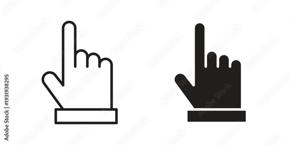 Fototapeta premium Finger icon Symbol for App and Web UI Design Vectors