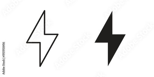 Flash icon Symbol for App and Web UI Design Vectors