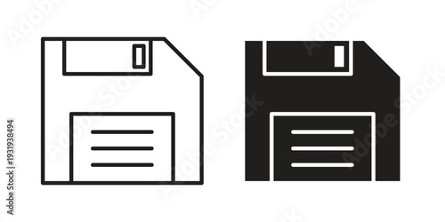 Floppy disk icon Symbol for App and Web UI Design Vectors