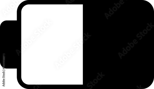 Battery status icon charging level indicator symbols with low, medium, full power and lightning bolt in solid and outline style vector isolated on transparent background