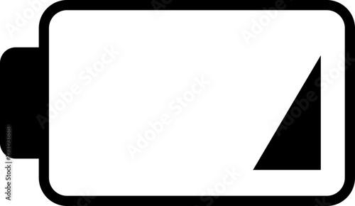 Battery status icon charging level indicator symbols with low, medium, full power and lightning bolt in solid and outline style vector isolated on transparent background