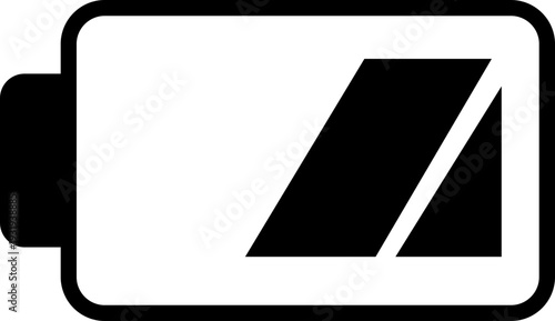 Battery status icon charging level indicator symbols with low, medium, full power and lightning bolt in solid and outline style vector isolated on transparent background