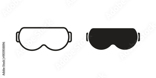 Goggles icon Symbol for App and Web UI Design Vectors