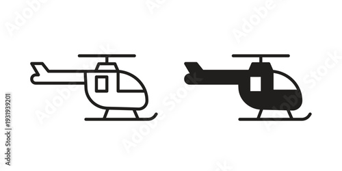 Helicopter icon Symbol for App and Web UI Design Vectors