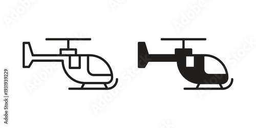 Helicopter icon Symbol for App and Web UI Design Vectors