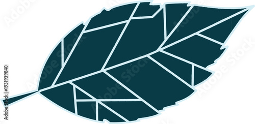 Vibrant mosaic leaf art with geometric patterns and diverse colors