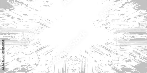 High angle view of futuristic white city plan with circular hub, urban infrastructure and digital blueprint style