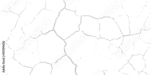 Abstract gray cracked texture on white background, minimalist distressed stone wall pattern, grunge vector overlay