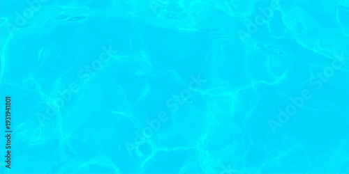 Blue swimming pool water ripples with bright sun reflections, abstract turquoise liquid texture