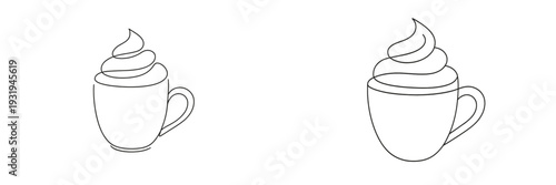 Frothy dessert cups filled with creamy toppings, perfect for enjoying in a cozy cafe setting