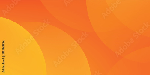 Minimal geometric background. Orange elements with fluid gradient. Dynamic shapes composition. Eps10 vector