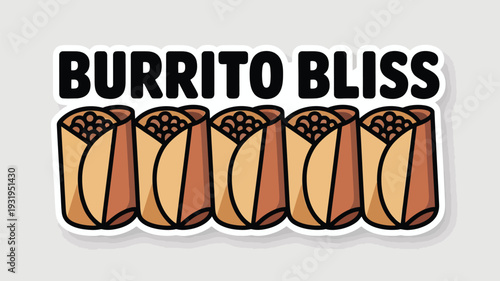 Vibrant burrito bliss with five delicious wrapped meals