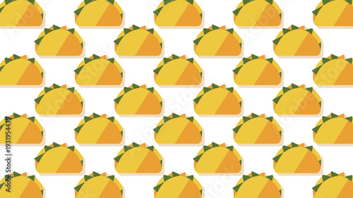 Vibrant taco pattern for food branding and festive designs