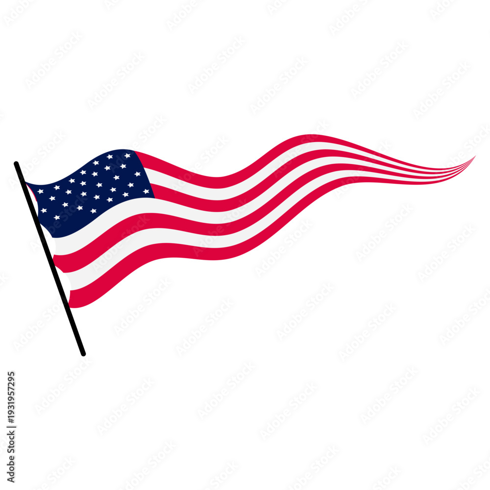 Fototapeta premium USA Flagged SVG file