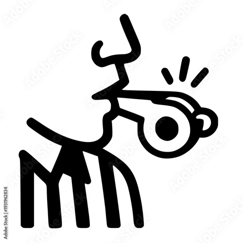 Referee Blowing Whistle Icon