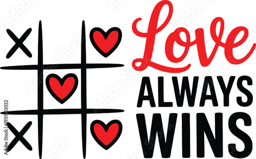 Tic Tac Toe Love Wins Heart Game
